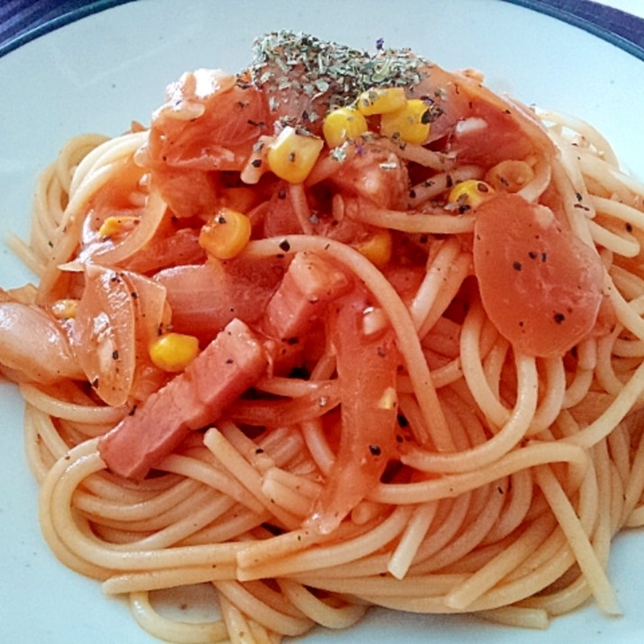 鶏ガラだしのトマトソースパスタ レシピ 作り方 By みんなのばなな 楽天レシピ